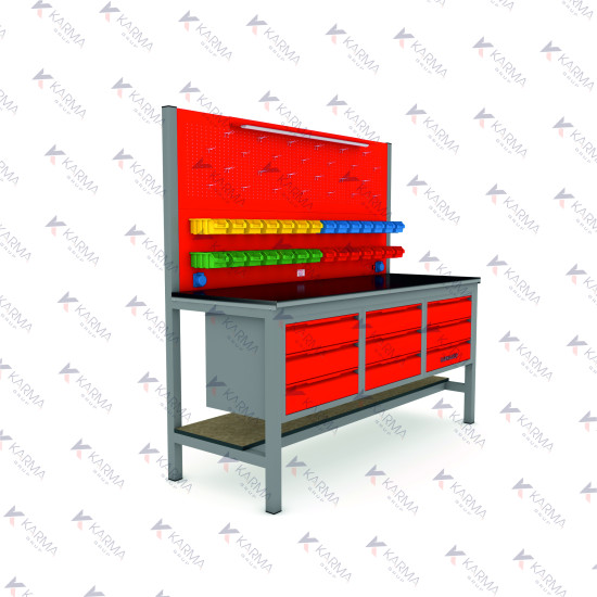 KAMPANYALI 2 MT KARMA ÇALIŞMA TEZGAHI 9 ÇEK.