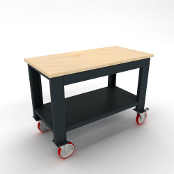 KRM 65.17.03 Tekerlekli Ahşap Tablalı Taşıma Arabası (1100 mm genişlik)