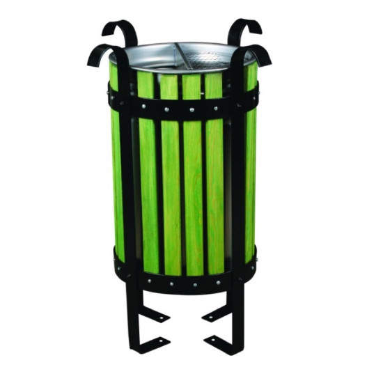 KR 136 EMPİRME AHŞAP KAPLAMALI ÇÖP KOVASI