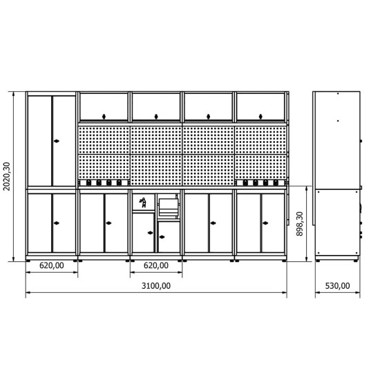 KRM 36.18.23 MODÜLER DEMONTE TEZGAH KRM 36.18.23 MODÜLER DEMONTE TEZGAH