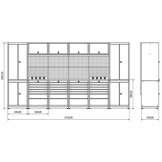 KRM 36.18.32 MODÜLER DEMONTE TEZGAH KRM 36.18.32 MODÜLER DEMONTE TEZGAH