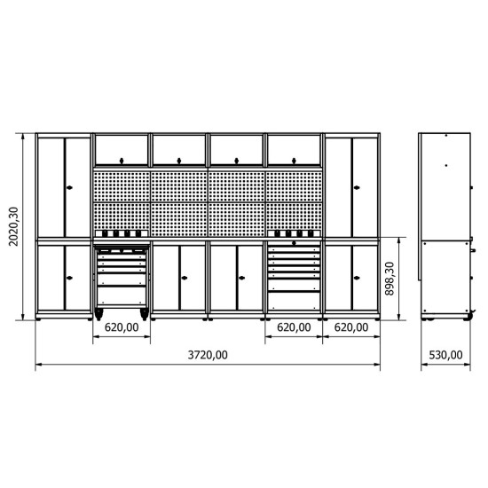 KRM 36.18.33 MODÜLER DEMONTE TEZGAH KRM 36.18.33 MODÜLER DEMONTE TEZGAH