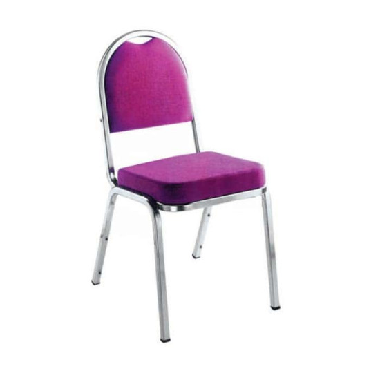 Krom Metal Deri Döşemeli Hilton Sandalye