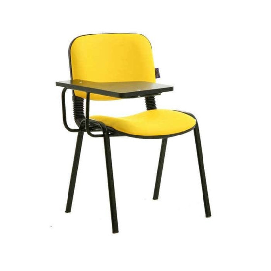 Sarı Deri Döşemeli Siyah Boyalı Derslik Koltuğu