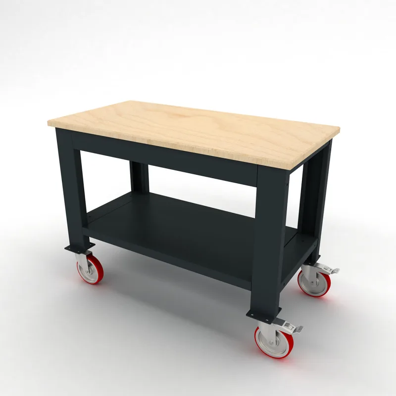 KRM 65.17.03 Tekerlekli Ahşap Tablalı Taşıma Arabası (1100 mm genişlik)