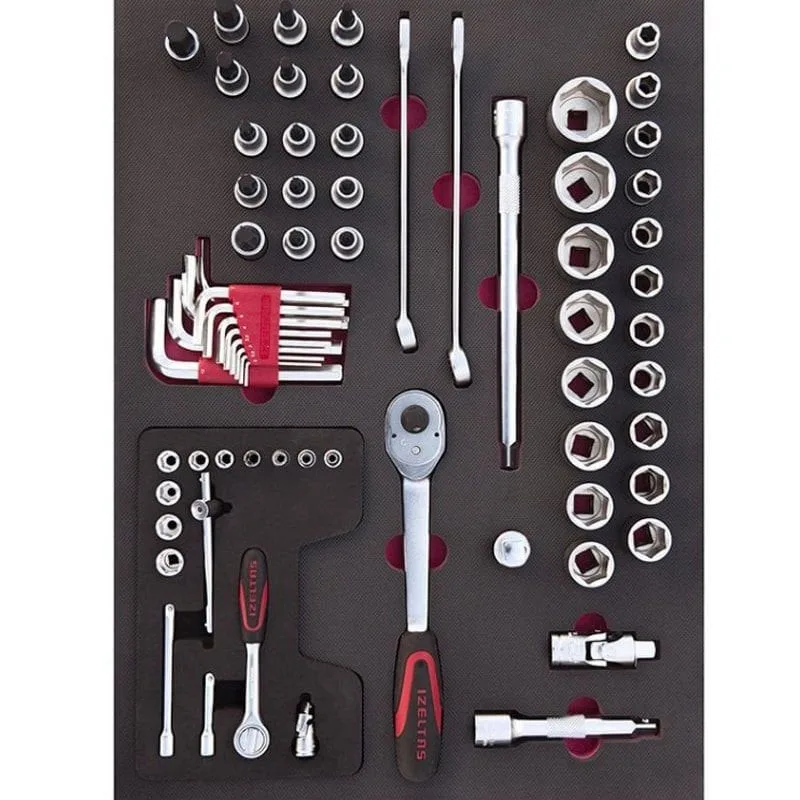 KRM 36.44.01 7 Çekmece (206 Parça İç Set İzeltaş) Pro Takım Arabası