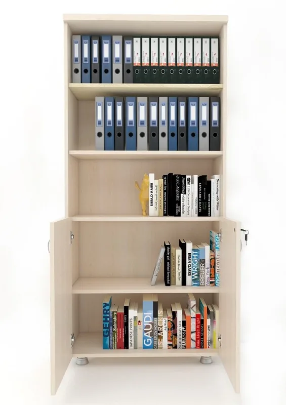 KAPAKLI KİTAPLIK DOSYA DOLABI AKÇA - 80X38X188