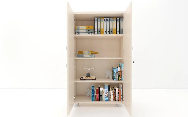 4 KAPAKLI KİTAPLIK DOSYA DOLABI AKÇA - 80X38X153