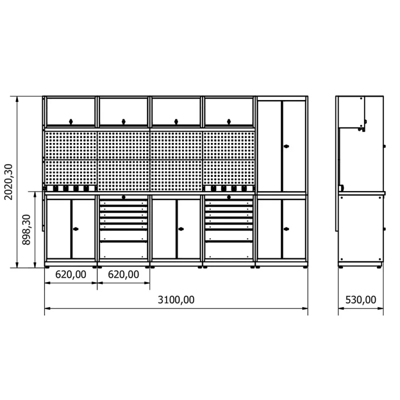 KRM 36.18.22 MODÜLER DEMONTE TEZGAH