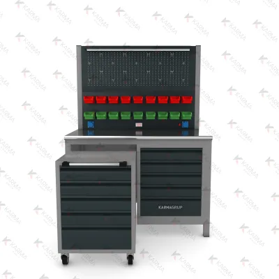 Karma 130cm 10 Çekmeceli̇ Seyyar Çalışma Tezgahı