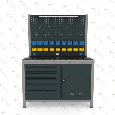 Karma 1.30mt 5 Çekmeceli̇ ve Dolaplı Çalışma Tezgahı