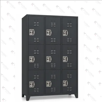 9 Kapaklı Standart T Kilitli Metal Soyunma Dolabı