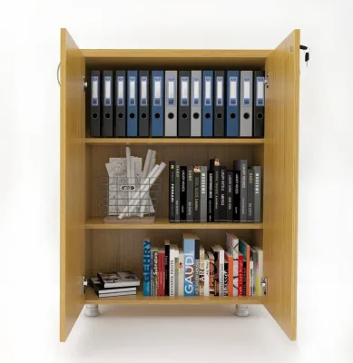 Kapaklı ki̇Taplık Dosya Dolabı Teak - 80x38x117