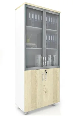 2 CAM Kapaklı ki̇Li̇Tli̇ Dosya Dolabı 80x38x188