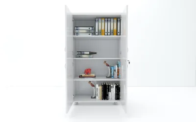 4 Kapaklı ki̇Taplık Dosya Dolabı Beyaz - 80x38x153