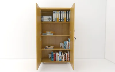 Modüler Dünyası 4 Kapaklı ki̇Taplık Dosya Dolabı Teak - 80x38x153