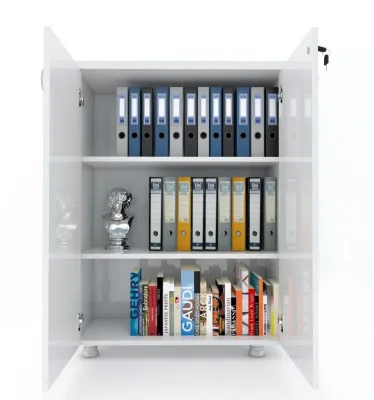 Kapaklı ki̇Taplık Dosya Dolabı Beyaz - 80x38x117